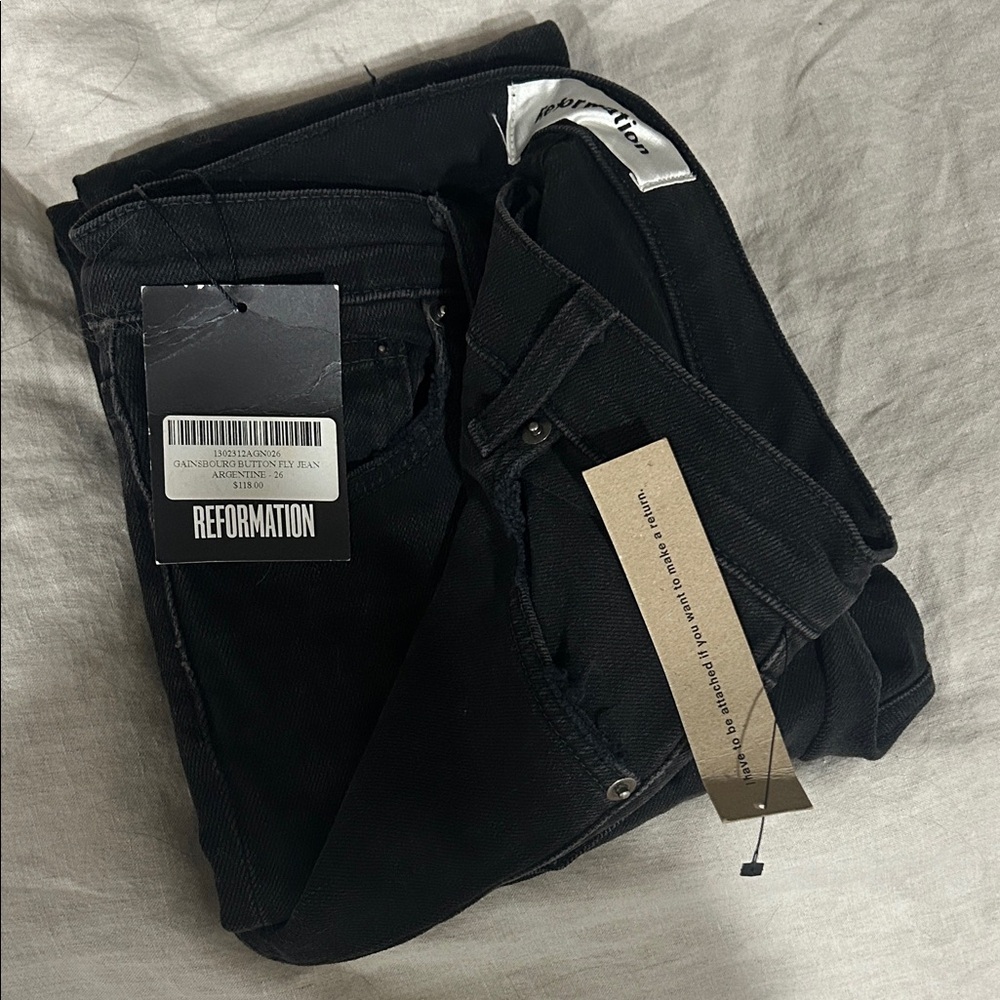 Reformation Women’s Slim Black Jeans
